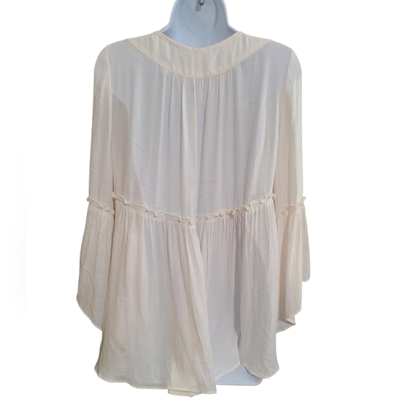 FREE PEOPLE bell sleeve blouse M - Picture 3 of 9